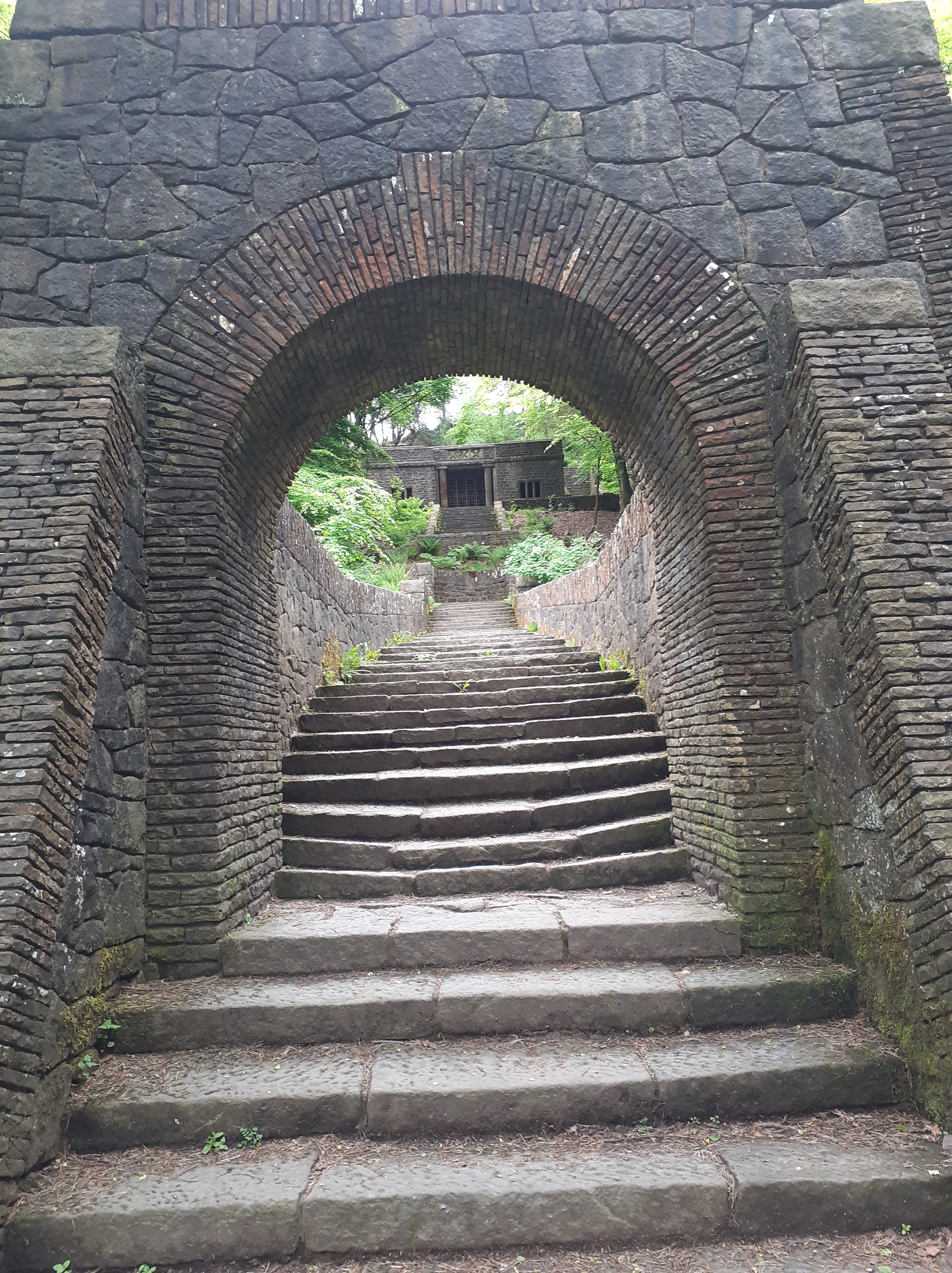 stone steps up the slopes of rivington pike